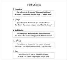 Load image into Gallery viewer, Fate Whispers To The Warrior "You Cannot Withstand The Storm" And The Warrior Whispers Back "I Am The Storm" Cuff