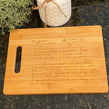 Load image into Gallery viewer, 6pc (Set of SIX Cutting Boards) Family Recipe Engraved Cutting Board