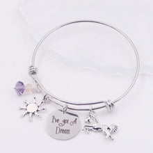 Load image into Gallery viewer, I've Got A Dream - Girl with Long Hair - Rapunzel Bangle Bracelet