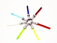 Load image into Gallery viewer, I Love You I Know Star Wars Couples Key Chain-Light Saber Keychain-Star Wars Themed Han Solo Star Wars Gift. (Front Engraving only)