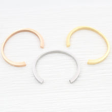 Load image into Gallery viewer, Silver Rose Gold Black Engraved Cremation Cuff Jewelry