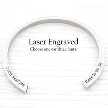 Load image into Gallery viewer, Custom Silver Engraved Cremation Urn bracelet