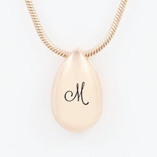 Load image into Gallery viewer, Rose Gold Teardrop Necklace Urn Pendant Cremation Necklace