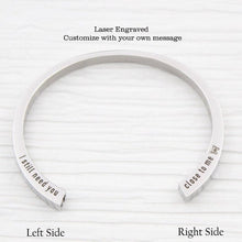 Load image into Gallery viewer, Custom Silver Engraved Cremation Urn bracelet