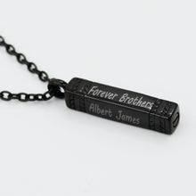 Load image into Gallery viewer, Personalized Black Rectangle Stainless Steel Ashes Pendant