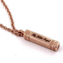 Load image into Gallery viewer, Rose Gold Rectangle Cremation Necklace