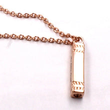 Load image into Gallery viewer, Rose Gold Rectangle Cremation Necklace