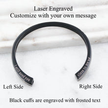 Load image into Gallery viewer, Custom Black Engraved Cremation Urn Bracelet