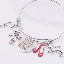 Load image into Gallery viewer, There's No Place Like Home - Red Slipper - Oz Wizard Bangle Bracelet