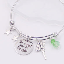 Load image into Gallery viewer, The Second Star To The Right - Flying Boy - Peter Pan Bangle Bracelet