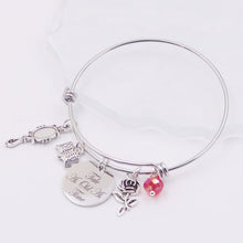 Load image into Gallery viewer, Tale As Old As Time - Rose - Beauty Beast - Bangle Bracelet