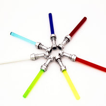 Load image into Gallery viewer, I Love You I Know Star Wars Couples Key Chain - Light Saber Keychain-Star Wars Themed Han Solo Star Wars Gift. (With Back Engraving)
