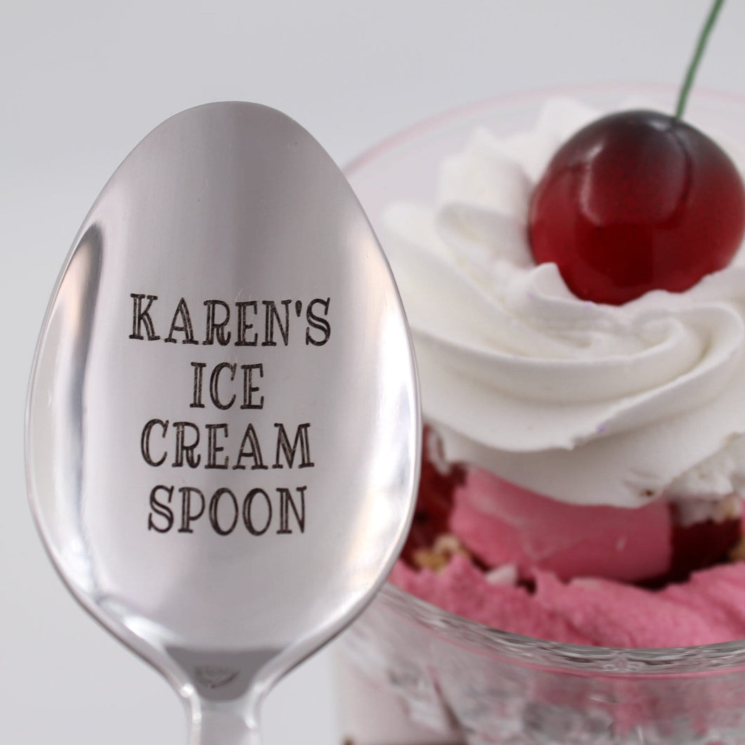 Custom Name Ice Cream Spoon for Her